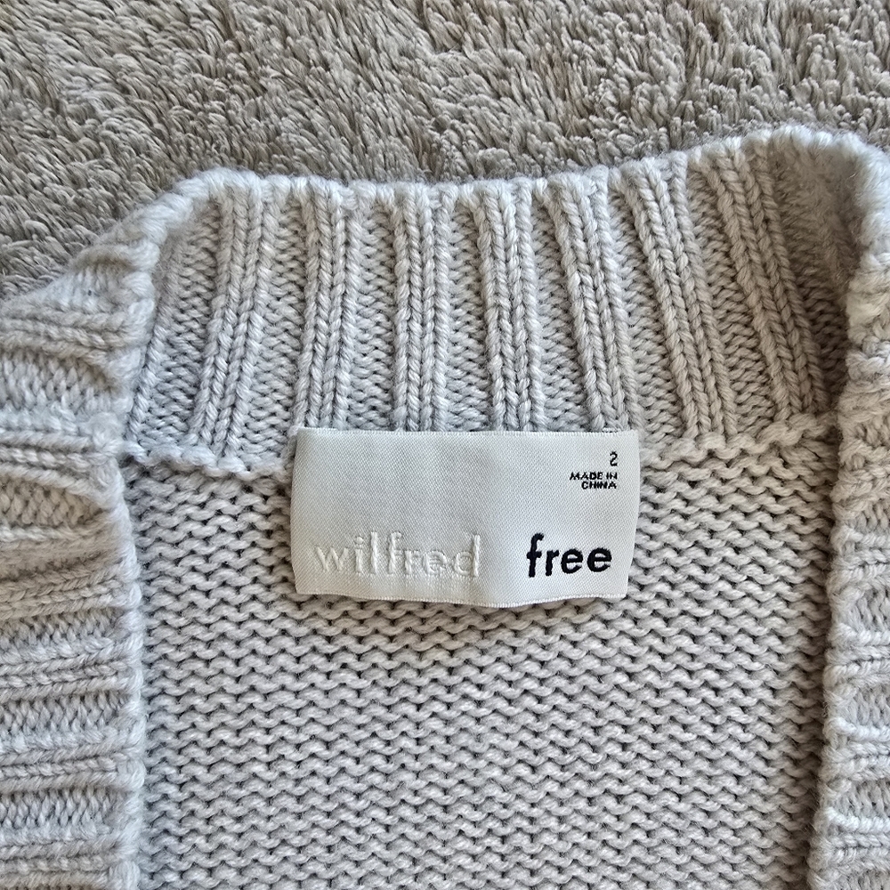 Aritzia Wilfred Free Velzen Merino Wool Oversized Grandpa Sweater size S - Picture 15 of 16